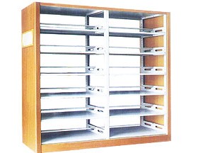 Fei HU双面双柱钢木书架